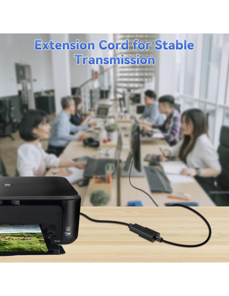 Cable Extensor USB 2.0 ECJTU 1FT (5 Paquete) Alta Velocidad