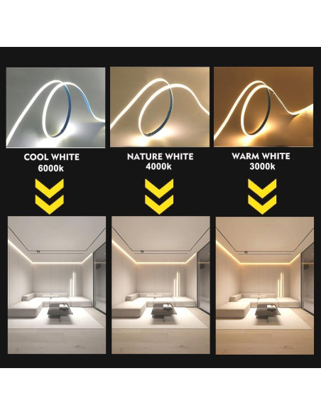 Tira de Luz LED COB 1M CUBITOR Regulable 5V USB Tipo-C 2700K