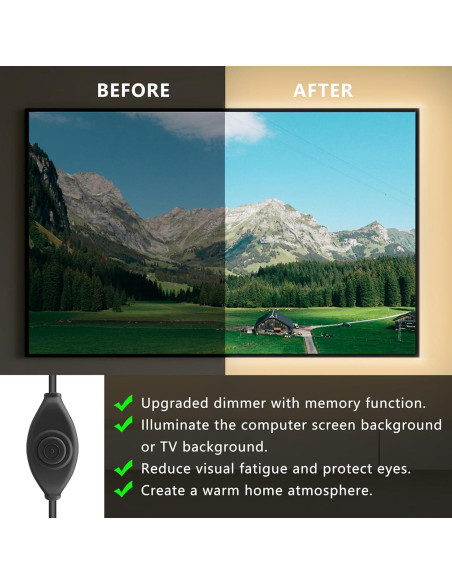 Tira de Luz LED COB 1M CUBITOR Regulable 5V USB Tipo-C 2700K