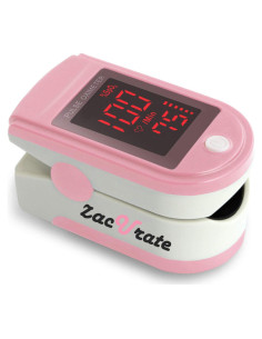 Oxímetro de Pulso Zacurate 500DL Rosa con Funda y Baterías