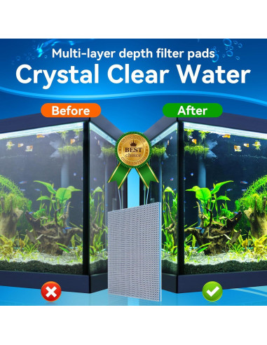 Esponja de Filtro de Acuario Borlech 40x30cm 2 Paquetes