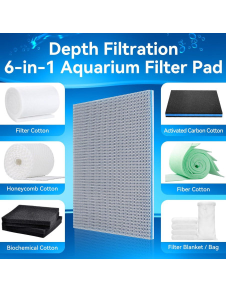 Esponja de Filtro de Acuario Borlech 40x30cm 2 Paquetes