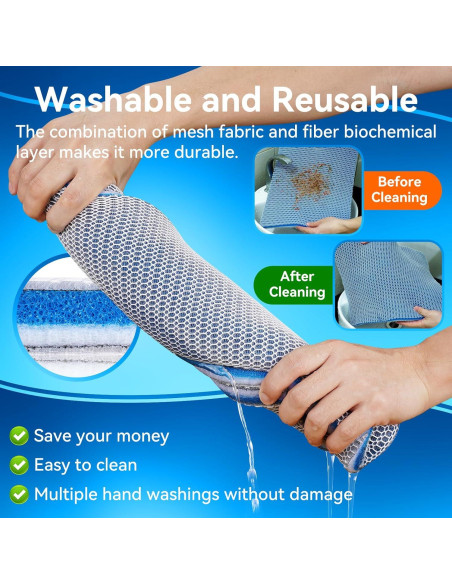 Esponja de Filtro de Acuario Borlech 40x30cm 2 Paquetes