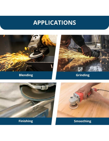 Discos de Aleta Jumbo Zirconia 4.5" 80 Grano Benchmark Abrasives