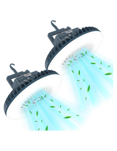 Ventilador de Camping Gaiyeep Tuny con Linterna LED Recargable USB
