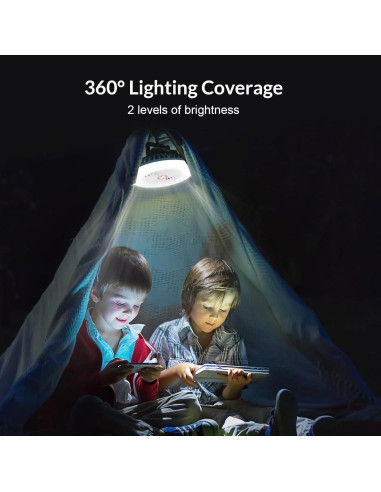 Ventilador de Camping Gaiyeep Tuny con Linterna LED Recargable USB