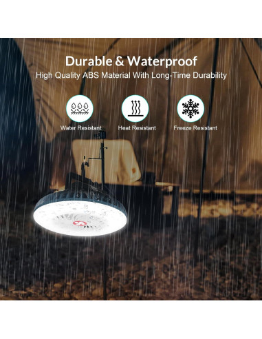 Ventilador de Camping Gaiyeep Tuny con Linterna LED Recargable USB