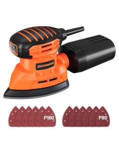 Lijadora Detallada DOVAMAN DLS03A 130W 12000RPM con 12 Papeles