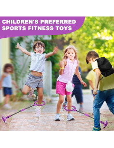 Pelota Saltarina VITTYL Púrpura Plegable para Niños y Adultos 2