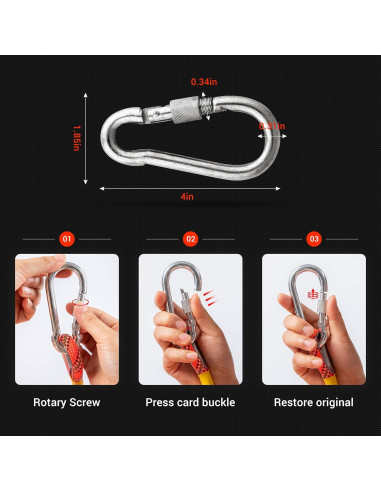 Cuerda de Escalada Nice C 10mm 10M Naranja - Rescate y Construcción