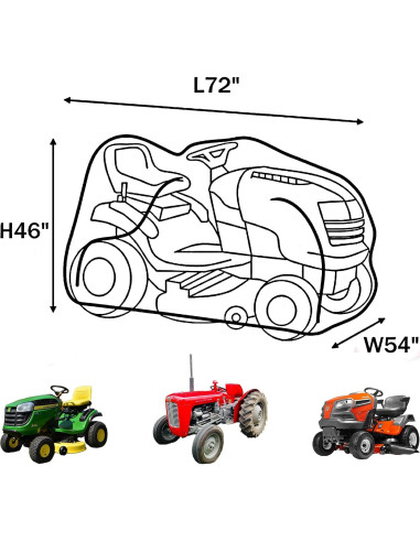 Cubierta impermeable para cortacésped Szblnsm 54" (137 cm) 420D