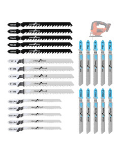 Juego de 25 Cuchillas de Sierra de Calar HCS Runhike para Black and Decker