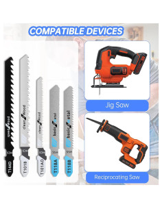 Juego de 25 Cuchillas de Sierra de Calar HCS Runhike para Black and Decker 2