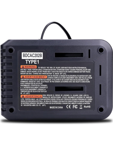 Cargador Rápido 20V Black and Decker BDCAC202B 2A