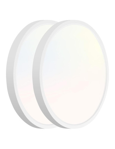 Luz LED Redonda Plana Hykolity 18W 1800LM 3CCT 22.86cm Blanca