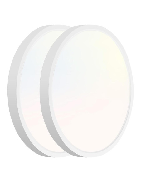 Luz LED Redonda Plana Hykolity 18W 1800LM 3CCT 22.86cm Blanca