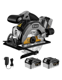 Sierra Circular Inalámbrica DEKOPRO 20V 165mm con 2 Baterías