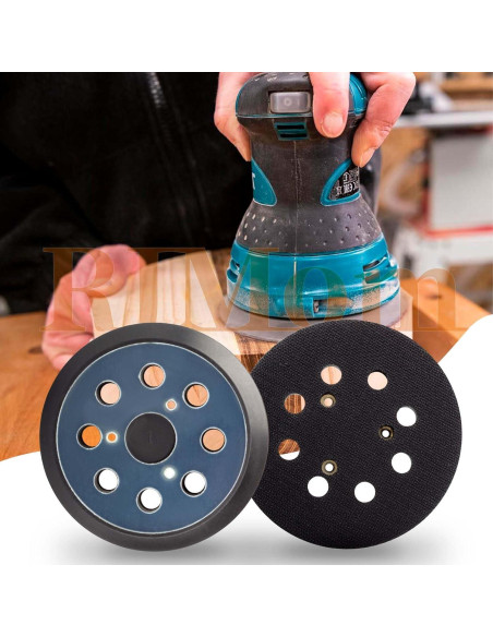 Almohadilla de Lijadora 5" Universal RJMom 8 Agujeros