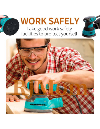 Almohadilla de Lijadora 5" Universal RJMom 8 Agujeros