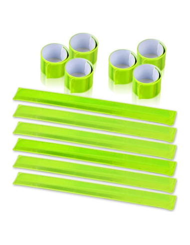 Brazaletes Reflectantes Cozihom 12 Piezas Alta Visibilidad