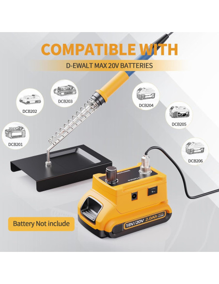 Kit de Soldador Inalámbrico Hakea 20V Max, Calentamiento Rápido Kit de Soldador Inalámbrico Hakea 20V Max, Calentamiento Rápido