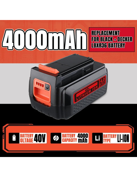 Batería Li-ion 40V 4.0Ah Prezoye para Black & Decker