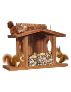 Comedero de Ardillas MIXUMON de Madera 5L Estilo 2