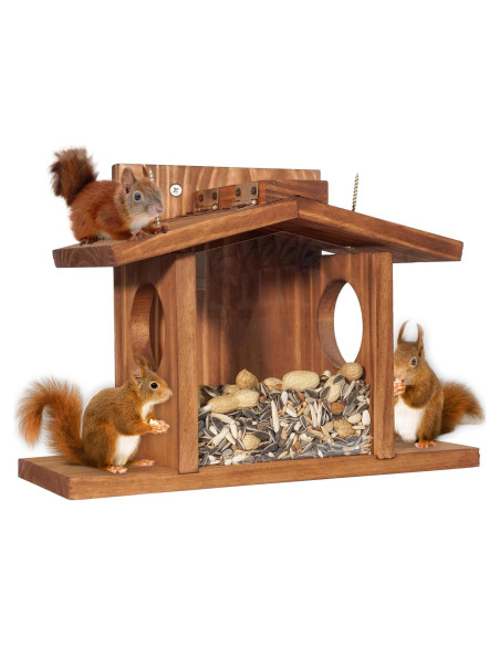 Comedero de Ardillas MIXUMON de Madera 5L Estilo 2