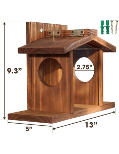 Comedero de Ardillas MIXUMON de Madera 5L Estilo 2 2