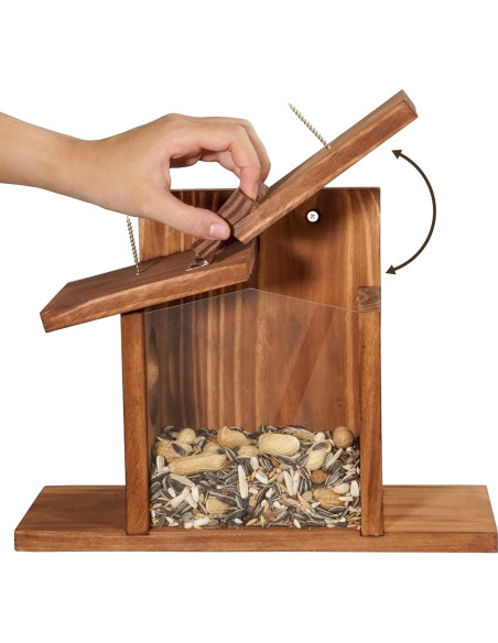 Comedero de Ardillas MIXUMON de Madera 5L Estilo 2