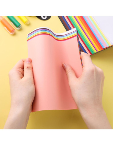 Papel de Origami Koogel 500 Hojas 15x15 cm Doble Cara 20 Colores