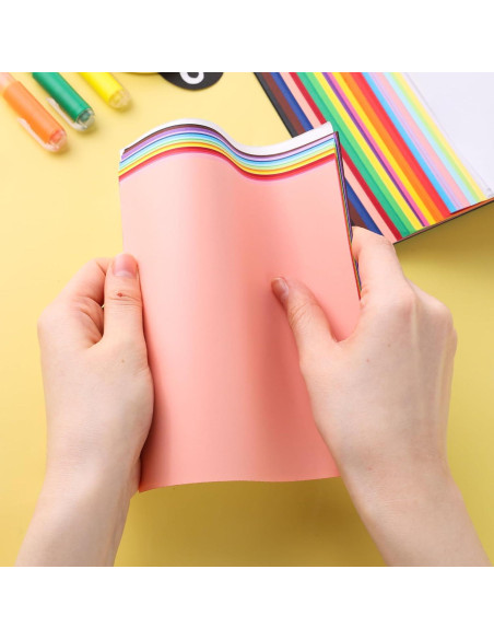 Papel de Origami Koogel 500 Hojas 15x15 cm Doble Cara 20 Colores