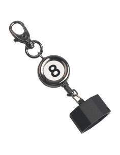 Porta Tiza de Billar Lake of Fire Octágono con Llave Retráctil