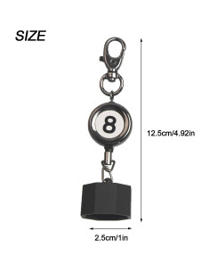 Porta Tiza de Billar Lake of Fire Octágono con Llave Retráctil 2