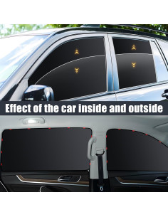 Cortinas de Privacidad para Ventanas de Auto ZATOOTO - 4 Piezas Opacas 2