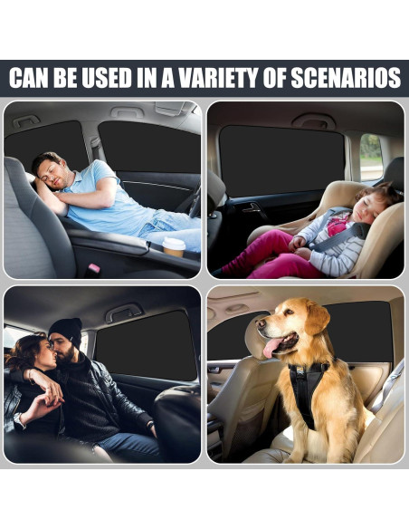 Cortinas de Privacidad para Ventanas de Auto ZATOOTO - 4 Piezas Opacas
