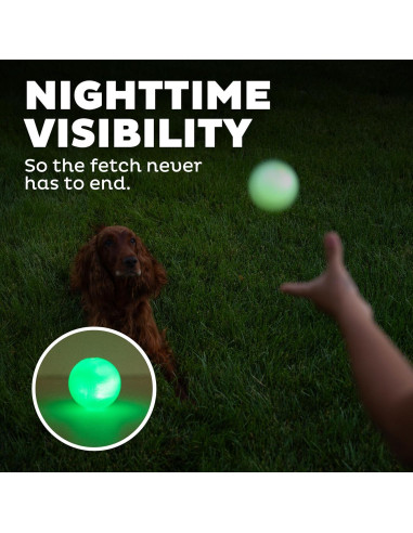 Pelota LED para Perros Outward Hound Strobe Verde 7.6cm