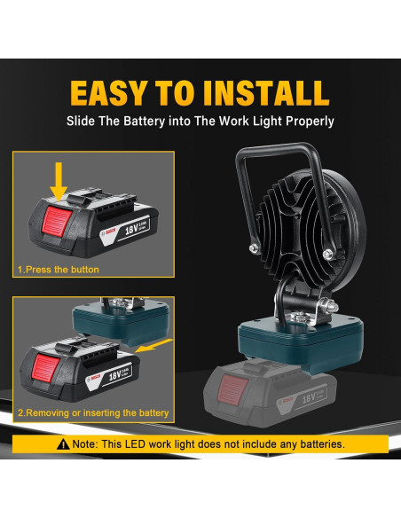 Luz de Trabajo LED Inalámbrica SKYWORLD 42W 4200LM Bosch 18V Luz de Trabajo LED Inalámbrica SKYWORLD 42W 4200LM Bosch 18V