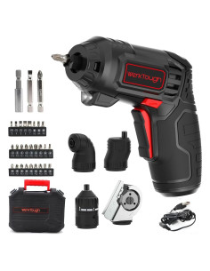 Destornillador Inalámbrico 4V Werktough con 27 Puntas y Carga USB-C