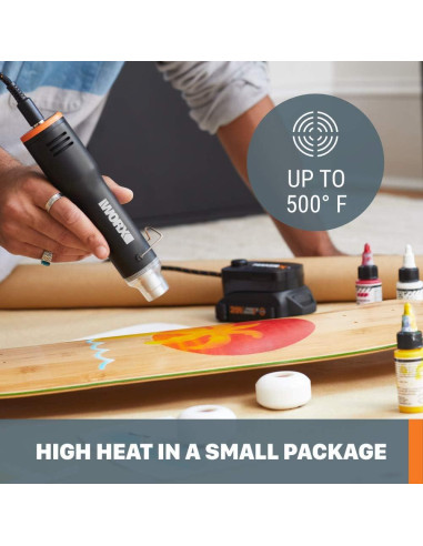 Pistola de Calor Mini Worx MAKERX WX743L.9 20V Compacta