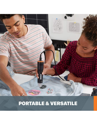 Pistola de Calor Mini Worx MAKERX WX743L.9 20V Compacta