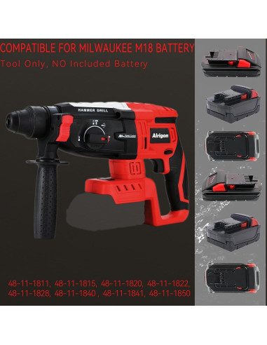 Taladro de Martillo Rotativo Inalámbrico Alrigon 18V 2.6J