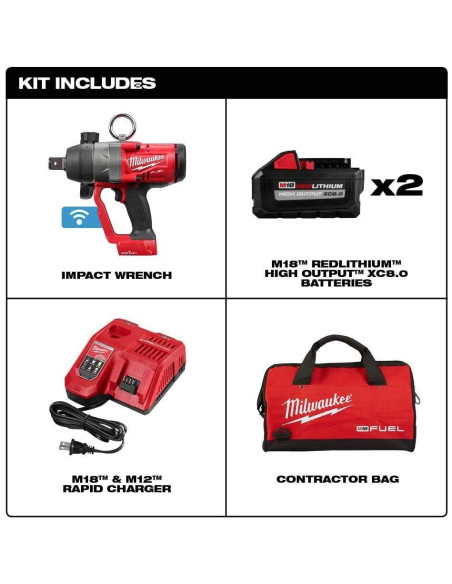 Llave de impacto Milwaukee M18 Fuel 1" 2867-22 1.36 kg Llave de impacto Milwaukee M18 Fuel 1" 2867-22 1.36 kg