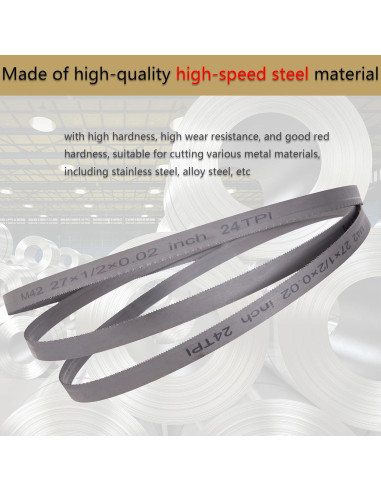 Cuchillas de Sierra de Banda Bitiontry 68.58 cm 24 TPI - 3 Paquete