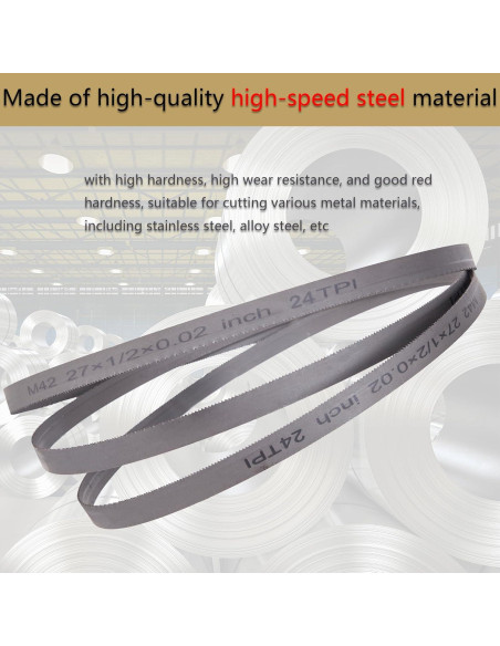 Cuchillas de Sierra de Banda Bitiontry 68.58 cm 24 TPI - 3 Paquete