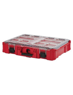 Organizador Packout Milwaukee Tool 10 Compartimentos IP65 Rojo