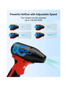 Soplador de Aire Comprimido WUMZIJ 130000 RPM Portátil 0.28kg 2