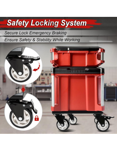 Carro de Herramientas DNShorix Compatible con Milwaukee Packout 90.7kg