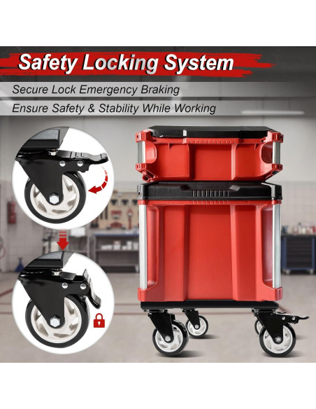 Carro de Herramientas DNShorix Compatible con Milwaukee Packout 90.7kg