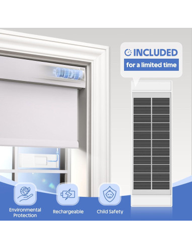 Persianas Motorizadas MANSNIX 55.88x182.88cm Control Remoto